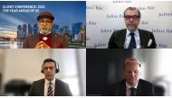 Participants during the virtual client conference.