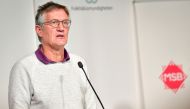 State epidemiologist Anders Tegnell of the Public Health Agency speaks during a news conference updating on the coronavirus disease (COVID-19) situation, in Stockholm, Sweden, November 3, 2020. Jonas Ekstromer/TT News Agency/via REUTERS