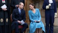 Britain's Prince William and Catherine, Duchess of Cambridge attend a Beating of the Retreat at Holyroodhouse Palace in Edinburgh, Scotland, Britain May 27, 2021. (Jane Barlow/PA Wire/Pool via REUTERS/File Photo)