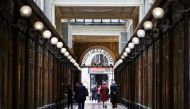 People walk in the Galerie Vero-Dodat covered arcade in Paris, France, February 23, 2022. REUTERS/Sarah Meyssonnier

