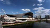 24/7/13 General view of new windows being installed at the Aquatics Centre in the Queen Elizabeth Olympic Park Mandatory Credit: Action Images / Steven Paston Livepic/File Photo

