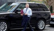 British Transport Secretary Grant Shapps walks outside Downing Street, in London, Britain, March 23, 2022. REUTERS/Peter Cziborra


