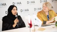 WISH CEO Sultana Afdhal (left), and Lady Rosalyn Morauta, Vice-Chair of the Board of the Global Fund, during the launch event.