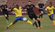 Chris Wood and Leon Kofana battle for the ball. Credit: OFC Media.
