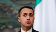 Italian Foreign Minister Luigi Di Maio speaks during a news conference following talks with his Russian counterpart Sergei Lavrov in Moscow, Russia February 17, 2022. REUTERS/Shamil Zhumatov/Pool