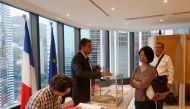 Overseas voters take part in the first round of the French presidential election, at a polling station in Hong Kong, China April 23, 2017. (Reuters/Bobby Yip/File Photo)