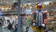 Glass decorations are seen in a shop window on the island of Murano near Venice January 27, 2009. REUTERS/Chris Helgren/File Photo