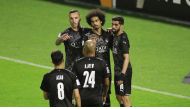 Al Sadd players celebrate after their win. PIC: AFC