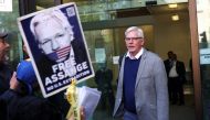 WikiLeaks Editor in Chief Kristinn Hrafnsson shows up during a protest in support of Julian Assange, outside the Westminster Magistrates' Court in London, Britain April 20, 2022. Reuters/Tom Nicholson