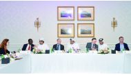 Minister of Labour H E Dr. Ali bin Smaikh Al Marri meeting ambassadors from the nations that have qualified for the World Cup. He apprised the envoys of labour sector reforms implemented by Qatar. 
