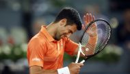 May 3, 2022 Serbia's Novak Djokovic reacts during his second round match against France's Gael Monfils REUTERS/Juan Medina