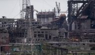 A view shows a plant of Azovstal Iron and Steel Works during Ukraine-Russia conflict in the southern port city of Mariupol, Ukraine May 15, 2022. REUTERS/Alexander Ermochenko

