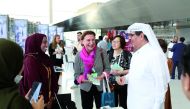 Minister of State and QNL President H E  Dr. Hamad bin Abdulaziz Al Kawari talks to participants at the Libraries Lead forum.
