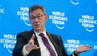 Albert Bourla, CEO of Pfizer gestures during a discussion at the World Economic Forum (WEF) in Davos, Switzerland May 25, 2022. REUTERS/Arnd Wiegmann
