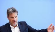 FILE PHOTO: German Economy and Climate Action Minister Robert Habeck in Berlin, Germany April 27, 2022. REUTERS/Lisi Niesner/File Photo
