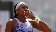 Cori Gauff of the US celebrates winning her quarter-final match against Sloane Stephens of the US. Reuters/Gonzalo Fuentes