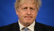 FILE PHOTO: Britain's Prime Minister Boris Johnson holds a news conference in response to the publication of the Sue Gray report Into 