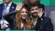 Barcelona player Gerard Pique with Shakira during the match between Spain's Rafael Nadal and Canada's Denis Shapovalov Reuters/Sergio Perez/File Photo