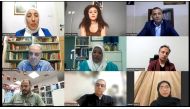 Spokesperson and Media Adviser to SHATIU Dr. Hanan Al Fayyad with other participants during the webinar.