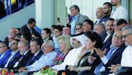 Minister of Culture H E Sheikh Abdulrahman bin Hamad Al Thani during the launch ceremony of the activities of “Irbid, the Capital of Arab Culture 2022,” in Amman, Jordan.