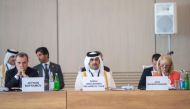 Minister of Culture H E Sheikh Abdulrahman bin Hamad Al Thani during the 9th edition of the Baku World Forum, which was inaugurated by President of the Republic of Azerbaijan H E Ilham Aliyev.