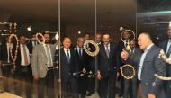 Chairman of the Yemeni Presidential Leadership Council of the Republic of Yemen H E Dr. Rashad Muhammad Al Alimi during his visit to the National Museum of Qatar (NMoQ), yesterday.
