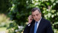 FILE PHOTO: Italian Prime Minister Mario Draghi attends a joint news conference, as Russia's attack on Ukraine continues, in Kyiv, Ukraine June 16, 2022. REUTERS/Valentyn Ogirenko/File Photo