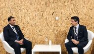 Minister of Environment and Climate Change H E Sheikh Dr. Faleh bin Nasser Al Thani meeting with Minister of Environment of Brazil H E Joaquim Leite on the sidelines of the United Nations Ocean Conference, in Lisbon.