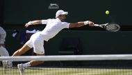 Serbia's Novak Djokovic in action during the men's singles final against Australia's Nick Kyrgios. (REUTERS/Toby Melville)