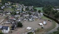 A general view shows the course of the Ahr river that flooded and devastated parts of the village of Schuld following heavy rainfalls on July 14, 2021, nearly one year later in Schuld, Germany, July 7, 2022. REUTERS/Wolfgang Rattay/File Photo