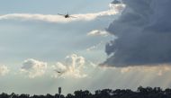 A pair of Ukrainian Su-25 jet fighters fly low, amid Russia's attack on Ukraine, near the town of Kramatorsk, in Donetsk region, Ukraine June 24, 2022. REUTERS/Marko Djurica/File Photo