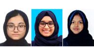 From left: Safa Fathima, Salwa Usman, and Dhilna Anvar