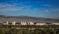 Smoke rises over Kyiv after Russian missile strikes on the Ukrainian capital's outskirts, as Russia's attack on Ukraine continues, in Kyiv, Ukraine, July 28, 2022. (REUTERS/Vladyslav Sodel)