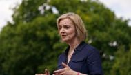 British Foreign Secretary Liz Truss speaks at an event at Breckland Council, as part of her campaign to be leader of the Conservative Party and the next Prime Minister, in Dereham, Norfolk, Britain, July 29, 2022. Joe Giddens/Pool via REUTERS