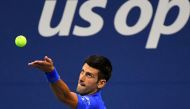 File Photo: Novak Djokovic at the 2020 US Open tennis tournament at USTA Billie Jean King National Tennis Center in New York. (Robert Deutsch-USA TODAY Sports via Reuters)