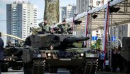 File Photo: Polish armoured vehicles take part in the Polish National Army Day parade in Katowice, Poland August 15, 2019. (Reuters)