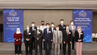 Director of Food Security Department of the Ministry of Municipality  Dr. Masoud Jarallah Al Marri with other officials at Korea-Arab Food Security Forum 2022, organised by the Korea-Arab Friendship Association in the Korean capital, Seoul.