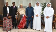 Mohamed Hassan Al Obaidli, Assistant Undersecretary for Labour Affairs at MoL and Jamal Adam Katundu Permanent Secretary, Tanzanian Prime Minister’s Office with other officials during the meeting.