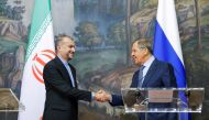 Russian Foreign Minister Sergei Lavrov shakes hands with Iranian Foreign Minister Hossein Amir-Abdollahian during a joint news conference in Moscow, on August 31, 2022. REUTERS/Maxim Shemetov/Pool