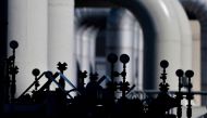 Pipes at the landfall facilities of the 'Nord Stream 1' gas pipeline are pictured in Lubmin, Germany, on March 8, 2022. REUTERS/Hannibal Hanschke/File Photo