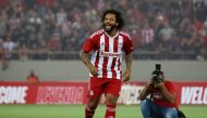 Olympiacos' Marcelo during his presentation at Karaiskaki Stadium, Piraeus, Greece, on September 5, 2022.   REUTERS/Louiza Vradi