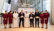Qatar Airways Group Chief Executive H E Akbar Al Baker during the signing of agreements with representatives of three rugby organisations.