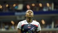 Coco Gauff of the United States reacts during her match against Caroline Garcia of France (not pictured) at USTA Billie Jean King Tennis Center. Danielle Parhizkaran-USA TODAY Sports