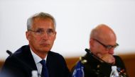 NATO Secretary General Jens Stoltenberg attends a meeting of the Ukraine Defense Contact Group at the American military's Ramstein Air Base, near Ramstein-Miesenbach, Germany, September 8, 2022. (REUTERS/Thilo Schmuelgen)