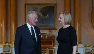 Britain's King Charles III during his first audience with Prime Minister Liz Truss at Buckingham Palace, following the death of Queen Elizabeth II on Thursday, in London, on September 9, 2022. Yui Mok/Pool via REUTERS