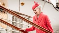 Denmark's Queen Margrethe arrives to luncheon on the Royal Yacht Dannebrog in Copenhagen, Denmark, on September 11, 2022. Ritzau Scanpix/Mads Claus Rasmussen via REUTERS