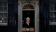 British Prime Minister Liz Truss delivers a speech outside 10 Downing Street after Queen Elizabeth, Britain's longest-reigning monarch and the nation's figurehead for seven decades, has died aged 96, according to Buckingham Palace, in Downing Street in London, Britain September 8, 2022. REUTERS/Peter Nicholls/File Photo