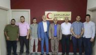The new batch of Palestinian doctors who will travel to Qatar.
