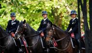 Mounted Metropolitan Police outside Wellington Barracks, central London, ahead of the ceremonial procession of the coffin of Queen Elizabeth II from Buckingham Palace to Westminster Hall, London. Picture date: Wednesday September 14, 2022. Ben Birchall/Pool via REUTERS/File Photo