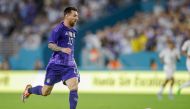 Argentina forward Lionel Messi (10) runs with the ball during the first half against Honduras at Hard Rock Stadium in Miami, Florida, on September 23, 2022.   Mandatory Credit: Sam Navarro-USA TODAY Sports